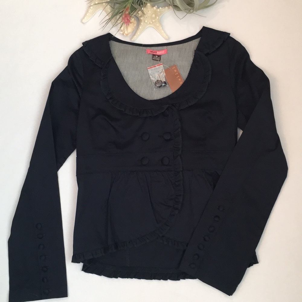Lightweight fitted navy blue jacket - Picture 2 of 8